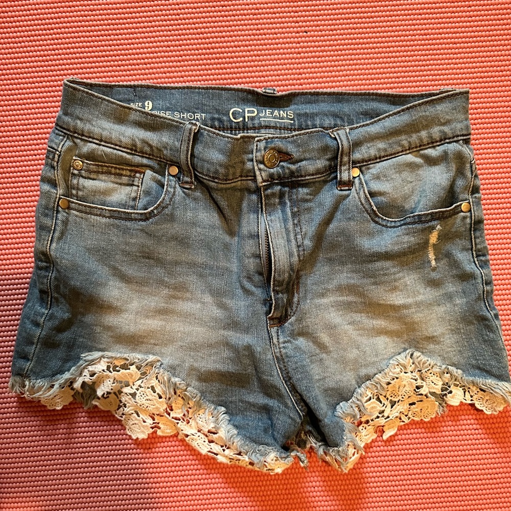 Hi-rise CP Jean Shorts, 9